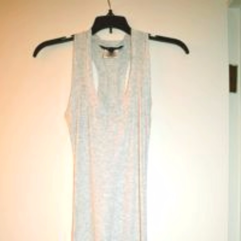 BCBG Ribbed Racer Back Tank Dress
